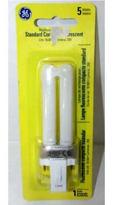 (1) Light Bulb Compact 5W NEW Genuine GE Standard F5BX/SPX27/CD - Picture 1 of 1