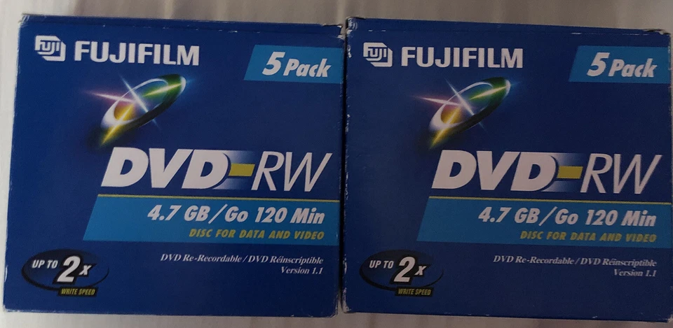 Fujifilm Media DVD-RW 4.7GB 120 Min Disc 2X Jewel Storage 5 Pack X2 DVD - Image 1 of 1