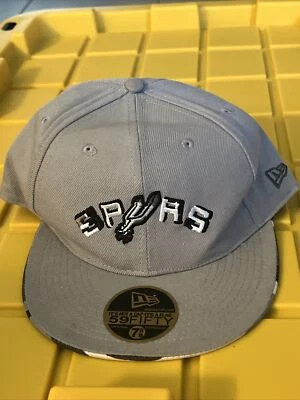 New Era San Antonio Spurs Fitted Wool Cap 7 5/8 5950 Grey Camouflage Trim Hat - Image 1 of 4