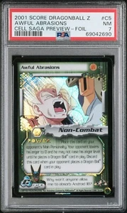 PSA 7 Limited Foil Awful Abrasions 2001 Cell Saga DBZ Preview #C5 Dragon Ball Z - Picture 1 of 2