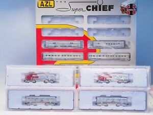 AZL Z-scale Santa Fe Super Chief 4 powered locomotives and 8 Special ed CARS