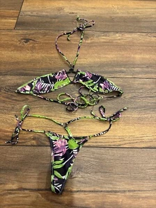 String Badeanzug,String Bikini, Monokini, Onepiece, Thong Bikini, Bikini, Gr.S/M - Bild 1 von 10