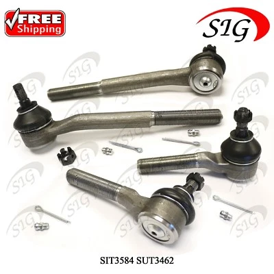 4PC Front Inner & Outer Steering Tie Rods Kit for 1998 - 2005 GMC Jimmy 4WD AWD - Imagem 1 de 4