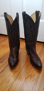 Justin Western Boot Brown Iguana Lizard Size 6B - Picture 1 of 12