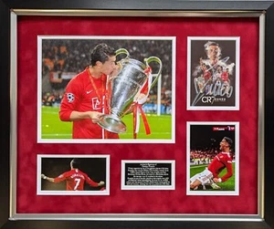Cristiano Ronaldo signiert Mann U Foto gerahmt Display & Brief Zertifikat COA - Bild 1 von 3