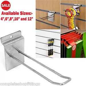 Slatwall Euro Hook Arm 4" 6" 8" 10" 12" Shop Dispaly Clothes Hanger - Picture 1 of 7