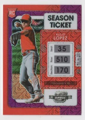 2022 PANINI CONTENDERS SEASON TICKET RC Alejo Lopez 04/99 Cincinnati Reds #166 - Image 1 of 2