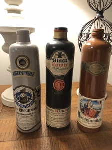 Vintage Steingut leere Weinflaschen 3er Set LieFraumilch Germany 1967-1970 - Bild 1 von 14