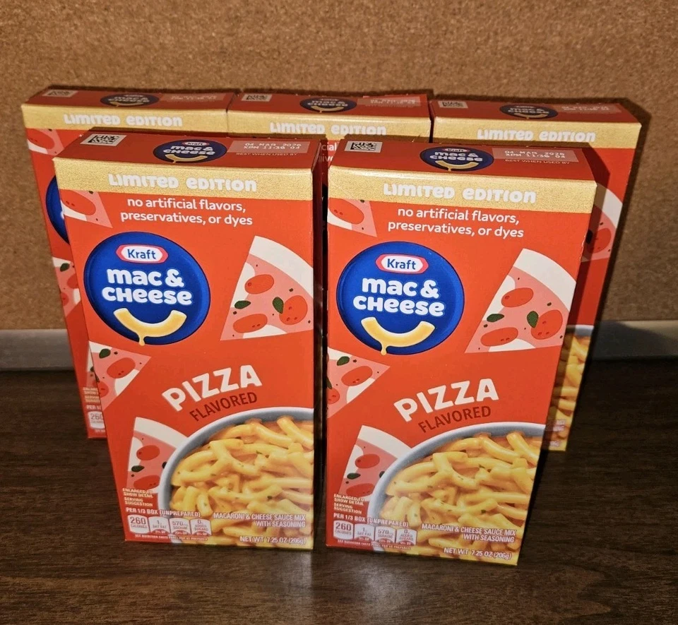 2x Limited Edition Kraft Mac & Cheese Pizza Flavored Pasta Sauce Bo.25oz