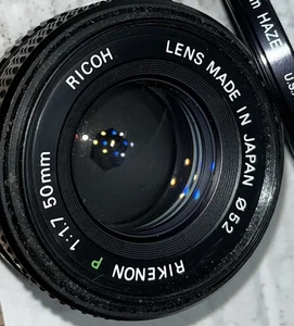 Ricoh Rikenon P 1:1.7 50 mm nero obiettivo fotocamera reflex digitale messa a fuoco manuale eccellente - Foto 1 di 12