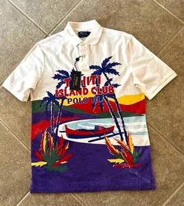 Polo Ralph Lauren Tahiti Island Club Polo Para Hombre M $168 Malla de Algodón Nueva con Etiquetas - Imagen 1 de 8