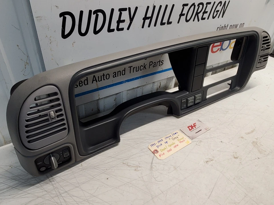 95-99 CHEVY GMC SILVERADO C/K Bisel Cuadro de instrumentos Medidor Speedo ¡¡GRIS!!! Foto 1 de 4