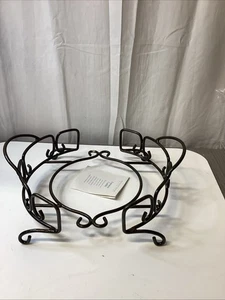 Princess House Fantasia Metall Geschirr Halter Caddy Bronze Farbe Neu 12" Rund mit - Bild 1 von 7