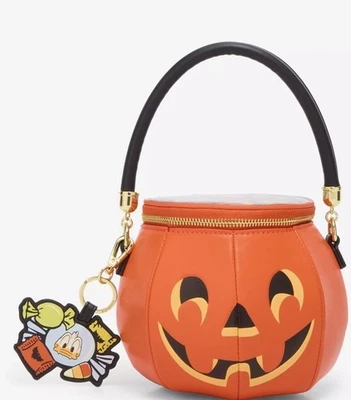 Bolso Bandolera Loungefly Disney Pato Donald Diablo Jack-o-Lantern Con Bolso Dije Nuevo Foto 1 de 4