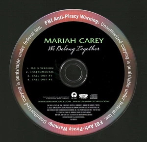 Mariah Carey We Belong Together Promo CD Disc Only Rare Radio Single - Picture 1 of 2