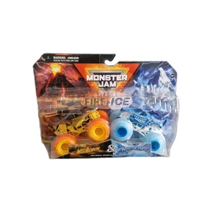 Monster Jam Fire And Ice - Megalodon vs Monster Mutt 1:64 Scale Very Rare - Picture 1 of 2