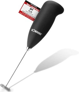 Bomann MS 344 Espumador de Leche, Funciona con 2 Pilas AA, Acero Negro - Imagen 1 de 8