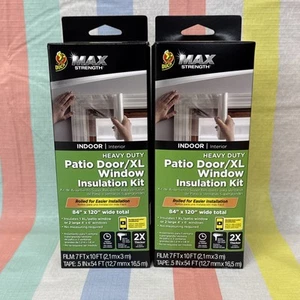 Lot of 2 Duck Brand Max Strength 2X Thicker Window Insulation Kit 84in. x 120in - Picture 1 of 2