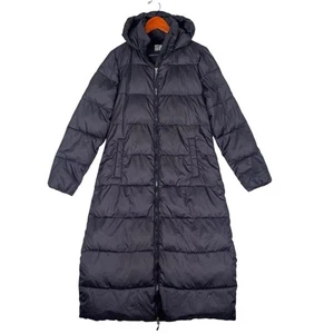 32 Degrees Heat Long Quilted Puffer Parka Women’s Small Black Hooded Winter Coat - Picture 1 of 10