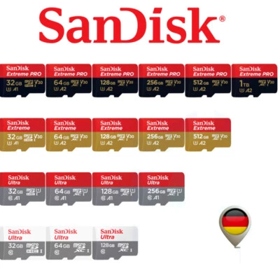 Sandisk Ultra Extreme PRO Micro SD Card Memory Card 128GB 256GB 512GB 1TB 2TB - Image 1 of 4