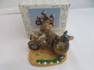 Figura de ratón Sidecar motocicleta vintage encantadora cola a lo largo del paseo 89/100 - Imagen 1 de 4