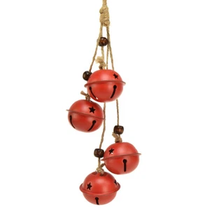 Schellen Hänger Weihnachtsglöckchen Rot 28cm 2er-Set - Christbaumschmuck Deko - Bild 1 von 4