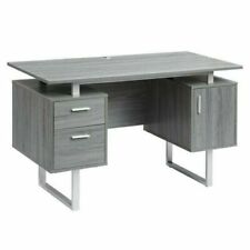 Techni Mobili RTA-7002-GRY Office Desk with Storage - Gray