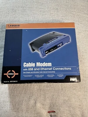 Linksys BEFCMU10 Cable Modem With USB & Ethernet Connections 42.88 Mbps - Image 1 of 4