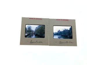 Lot of 2 Photographic Slides 35mm 1965 AMSTERDAM HOLLAND DUTCH Netherlands - Picture 1 of 3