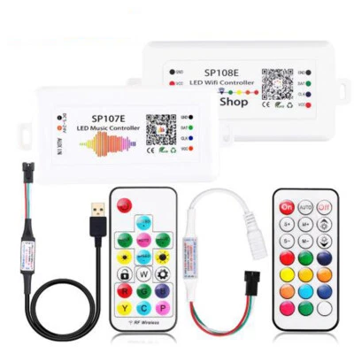  USB DC WIFI RF Music Controller for WS2812B WS2811 RGB Pixel LED Strip Lights - Image 1 of 4
