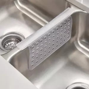 Mat Protector Double Sink Divider Clear Kitchen Dish Safe Durable Grips Saddle - Picture 1 of 12