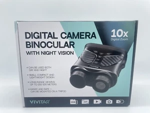 Vivitar Digital Camera Binocular with Night Vision 10x Digital Zoom Black - Picture 1 of 5