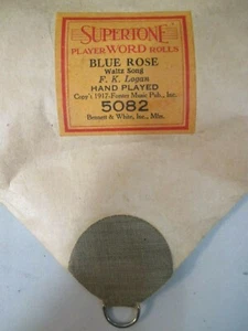 Supertone Player Piano Word Rolls 5082 Blue Rose Waltz F K Logan 1917 - Picture 1 of 3