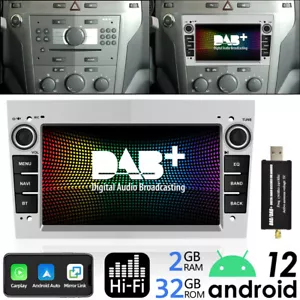 Carplay DAB+ Android12 Stereo For Vauxhall Corsa D Astra Vectra GPS Car Radio - Picture 1 of 22