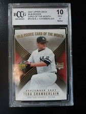 Joba Chamberlain Yankees 2007 Upper Deck Rookie Card #ROM-6 Graded Mint 10