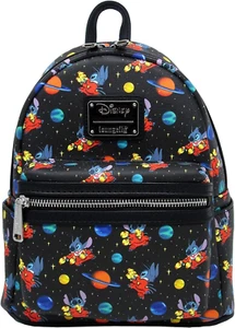 Loungefly x Disney Stitch in Space Allover-Print Mini One Size, Black Multi - Picture 1 of 4