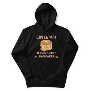 Unisex Free Pancakes Lineman Hoodie - Picture 1 of 15