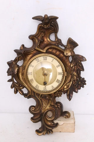 VINTAGE METAL/BRASS GERMAN WALL CLOCK Cover