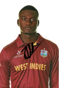 WEST INDIES CRICKET: JAYDEN SEALES SIGNED 6x4 ODI PORTRAIT PHOTO+COA - Picture 1 of 1
