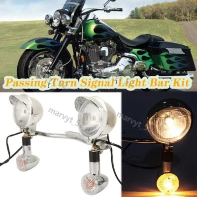 Passing Driving Turn Signals Spot Lights Bar For Yamaha Road Star XV1700A 1600A Foto 1 de 4