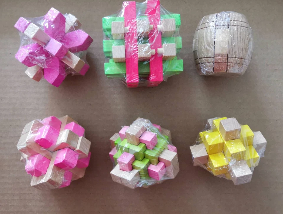 Wooden Puzzle Kongming Lock IQ Test Toy for Teens and Adults - Image 1 of 1