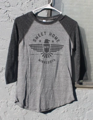 Sweet Home Minnesota Gray Jersey T-Shirt Woman Size Small Triblend Royal Apparel - Image 1 of 4