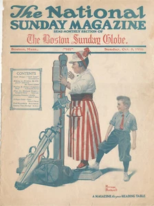 SEHR SELTEN! NORMAN ROCKWELL NATIONAL SUNDAY MAGAZINE 1916 10 08 ORIGINAL COVER - Bild 1 von 2