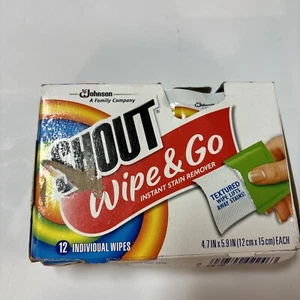 Shout Wipe and Go Instant Stain Remover Textured Individually Packaged, 12 Wipes - Picture 1 of 4