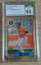 2017 TOPPS CHROME 1987 TOPPS #87T23 YULIESKI GURRIEL RC CSG 9.5