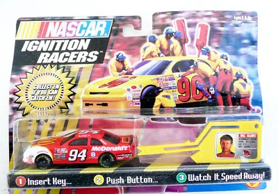VINTAGE 1997 NASCAR TOY BIZ BILL ELLIOT IGNITION RACERS PUSH BUTTON DIECAST CAR - Image 1 of 3