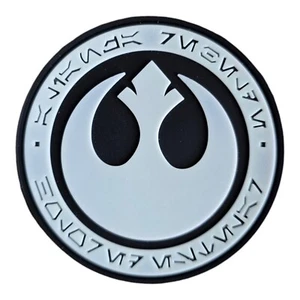 STAR WARS REBEL ALLIANCE CIRCLE LOGO BRILLA 3D PVC GOMMA TOPPA GANCIO TATTICO - Foto 1 di 3
