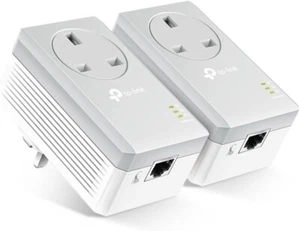 TP-Link TL-PA4010P V2.20 Passthrough Powerline Adapter Kit | 600Mbps | UK Plug - Picture 1 of 4