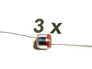 7580pF, 7,58nF, 160V, 1%, Styroflex, axial siemens matsushita, 3 Stück - Picture 1 of 2