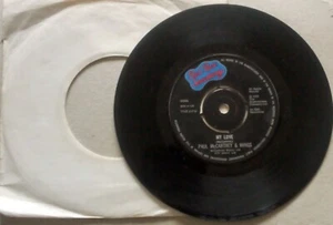 My Love Paul McCartney Wings single record disc pop 7" 45 The Mess EMI 1973 - Picture 1 of 2